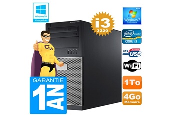 Pc De Bureau Dell Pc Tour Dell 7010 Core I3-3220 Ram 4Go Disque 1 To Graveur Dvd Wifi W7