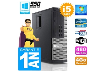 PC De Bureau Dell PC Dell 990 Sff Core i5-2400 Ram 4Go Disque 480 Go SSD WiFi W7