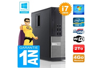 PC De Bureau Dell PC Dell 990 Sff Core i7-2600 Ram 4Go Disque 2 To WiFi W7