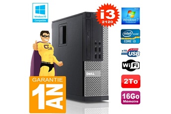 PC De Bureau Dell PC Dell 990 Sff Core I3-2120 Ram 16Go Disque 2 To WiFi W7