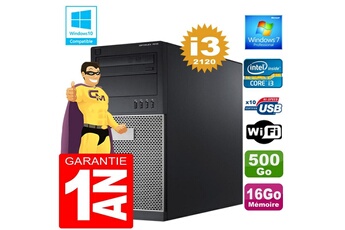 Pc De Bureau Dell Pc Tour Dell 7010 Core I3-2120 Ram 16Go Disque 500 Go Wifi W7