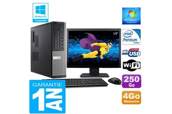 PC De Bureau Dell PC Dell 7010 Dt Intel G840 Ram 4Go Disque 250 Go WiFi W7 Ecran 19"