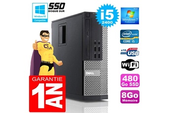 PC De Bureau Dell PC Dell 990 Sff Core i5-2400 Ram 8Go Disque 480 Go SSD WiFi W7