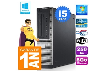 PC De Bureau Dell PC Dell 7010 Dt Core i5-2400 Ram 8Go Disque 250 Go WiFi W7