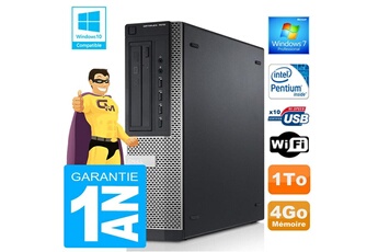 Pc De Bureau Dell Pc Dell 7010 Dt Intel G840 Ram 4Go Disque 1 To Wifi W7