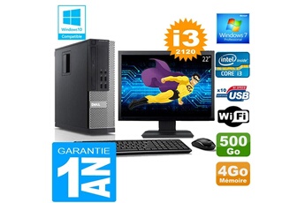 PC De Bureau Dell PC Dell 990 Sff Core I3-2120 Ram 4Go Disque 500 Go WiFi W7 Ecran 22"