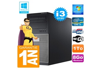 Pc De Bureau Dell Pc Tour Dell 7010 Core I3-2120 Ram 8Go Disque 1 To Wifi W7