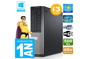 PC De Bureau Dell PC Dell 7010 Dt Core I3-2120 Ram 4Go Disque 500 Go WiFi W7