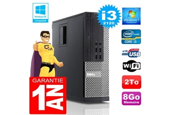 PC De Bureau Dell PC Dell 990 Sff Core I3-2120 Ram 8Go Disque 2 To WiFi W7