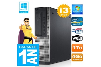 PC De Bureau Dell PC Dell 7010 Dt Core I3-2120 Ram 4Go Disque 1 To WiFi W7