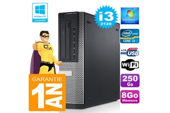 PC De Bureau Dell PC Dell 7010 Dt Core I3-2120 Ram 8Go Disque 250 Go WiFi W7