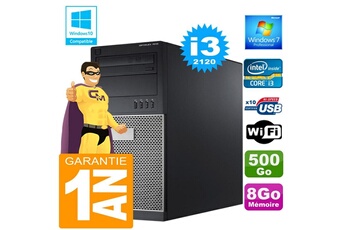 PC De Bureau Dell PC Tour Dell 7010 Core I3-2120 Ram 8Go Disque 500 Go WiFi W7