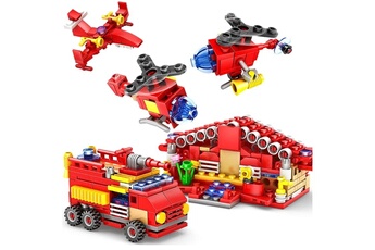 Autres jeux de construction Wewoo Jeu construction diy kazi 16 en 1 ensembles blocs caserne pompiers compatible city firefighter éducatifs briques jouets tranche d'âge: 6 ans ci-dessus