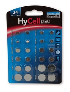 Jeu économique de 24 piles boutons / 1 paire pour chaque type CR2032, CR2025, CR2016, CR1620, LR41, LR43, LR44, LR626, LR621, LR754, LR1120, LR1130 /
