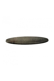 table à manger topalit plateau de table rond - 800 mm - line beton - bois