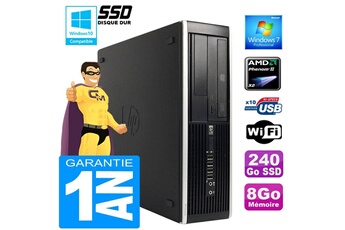 Unité Centrale Hp Pc Hp Compaq 6005 Pro Sff Amd Phenom Ii Ram 8Go Disque 240 Go Ssd Wifi W7