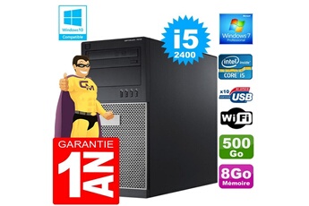 PC De Bureau Dell PC Tour Dell 7010 Core i5-2400 Ram 8Go Disque 500 Go Graveur Dvd WiFi W7