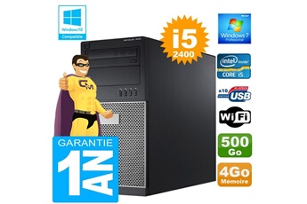 PC De Bureau Dell PC Tour Dell 7010 Core i5-2400 Ram 4Go Disque 500 Go Graveur Dvd WiFi W7