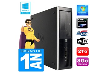 Unité Centrale Hp Pc Hp Compaq 6005 Pro Sff Amd Phenom Ii Ram 8Go Disque 2 To Graveur Dvd Wifi W7