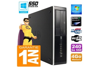 Unité Centrale Hp Pc Hp Compaq 6005 Pro Sff Amd Phenom Ii Ram 4Go Disque 240 Go Ssd Wifi W7