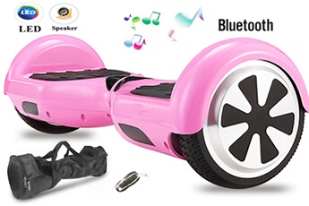 Megawheels Hoverboard et Gyropode 6.5" bluetooth gyropode overboard électrique pas cher avec sac de transport télécommande-tout terrain couleur rose
