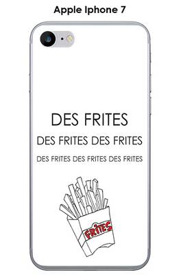 Coque Iphone Onozo Coque Tpu Gel Souple Apple Iphone 7 Amp Iphone 8 Design Citation Quot Des Frites Des Frites Quot Texte Noir Fond Blanc Darty