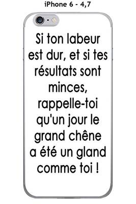 Coque Iphone Onozo Coque Apple Iphone 6 4 7 Quot Design Citation Quot Si Ton Labeur Quot Texte Noir Fond Blanc Darty