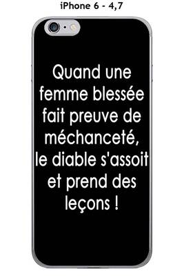 Coque Iphone Onozo Coque Apple Iphone 6 4 7 Quot Design Citation Quot Quand Une Femme Quot Texte Blanc Fond Noir Darty