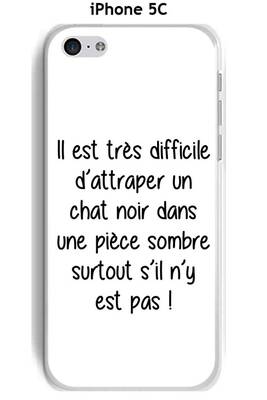 Coque Iphone Onozo Coque Citation Chat Noir Pour Apple Iphone 5c Darty