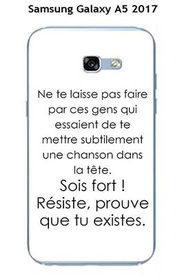Coque Smartphone Onozo Coque Samsung Galaxy A5 17 Design Citation Quot Ne Te Laisse Pas Faire Quot Texte Noir Fond Blanc Darty