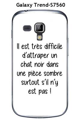 Coque Smartphone Onozo Coque Citation Chat Noir Pour Samsung Galaxy Trend S7560 Darty