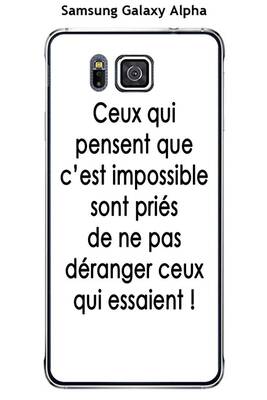 Coque Smartphone Onozo Coque Samsung Galaxy Alpha Design Citation Ceux Qui Pensent Texte Noir Fond Blanc Darty