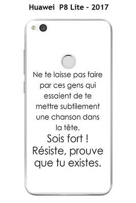 Coque Smartphone Onozo Coque Tpu Gel Souple Huawei P8 Lite 17 Design Citation Quot Ne Te Laisse Pas Faire Quot Texte Noir Fond Blanc Darty