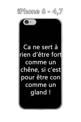 Coque Iphone Onozo Coque Apple Iphone 6 4 7 Pouce Design Citation Le Chene Texte Blanc Fond Noir Darty