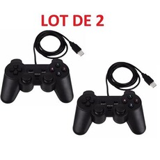 Manette GENERIQUE 2 X Manette analogique PC Mac - joypad Shock - 1,40 m - Straße Game ®