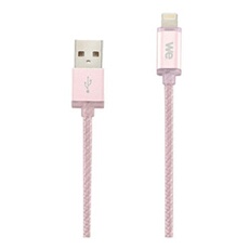 We Connect WE Câble USB/Lightning en nylon 1 m Or rose