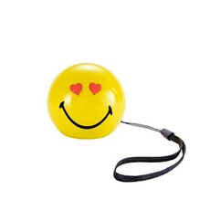 Interactive bt15smileylove 3 W boule jaune Enceinte portable - Enceintes portables (3 W, sans fil et filaire, Bluetooth/3.5 mm, 10 m, 3,5 mm, jaune)