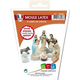 Moules Latex Glorex 12 Figurines Crèche – 35 à 110 Mm, Lot De 12 Pièces Pour Moulage Décorations Noël Artisanat