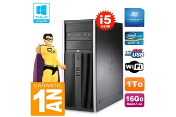 PC De Bureau HP PC Tour HP Compaq 8200 Core i5-2400 Ram 16Go Disque 1 To Graveur Dvd WiFi W7