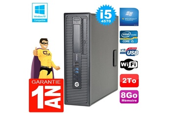 PC De Bureau HP PC HP Elitedesk 800 G1 Sff Core i5-4570 8Go Disque 2 To Graveur Dvd WiFi W7
