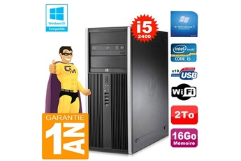 PC De Bureau HP PC Tour HP Compaq 8200 Core i5-2400 Ram 16Go Disque 2 To Graveur Dvd WiFi W7