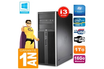 PC De Bureau HP PC Tour HP Compaq 8200 Core I3-2120 Ram 16Go Disque 1 To Graveur Dvd WiFi W7