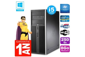 PC De Bureau HP PC Tour HP Compaq 8200 Core i5-2400 Ram 8Go Disque 250 Go Graveur Dvd WiFi W7