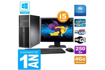 Pc De Bureau Hp Pc Tour Hp Compaq 8200 Core I5-2400 Ram 4Go Disque 250 Go Wifi W7 Ecran 22"