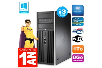 PC De Bureau HP PC Tour HP Compaq 8200 Core I3-2120 Ram 8Go Disque 1 To Graveur Dvd WiFi W7