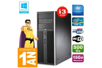 PC De Bureau HP PC Tour HP Compaq 8200 Core I3-2120 Ram 16Go Disque 500 Go Graveur Dvd WiFi W7