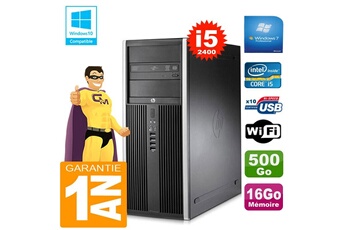 PC De Bureau HP PC Tour HP Compaq 8200 Core i5-2400 Ram 16Go Disque 500 Go Graveur Dvd WiFi W7