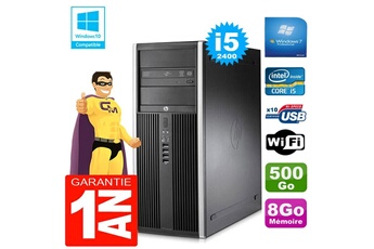 PC De Bureau HP PC Tour HP Compaq 8200 Core i5-2400 Ram 8Go Disque 500 Go Graveur Dvd WiFi W7