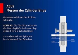 Cylindre de serrure Abus 483011 D6XNP 35/40 B/SB Cylindre profilé avec Cylindre de serrure Abus 483011 D6XNP 35/40 B/SB Cylindre profilé avec