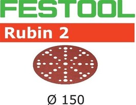 Festool Abrasif Rubin 2 STF D150/48 P220 - Lot De 10 Disques De Ponçage